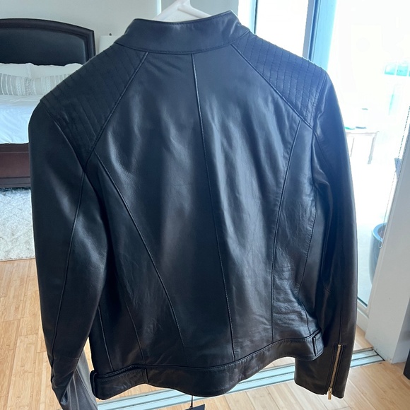Cole Hahn Leather Zip Jacket - NWT  Size XS - Picture 4 of 7